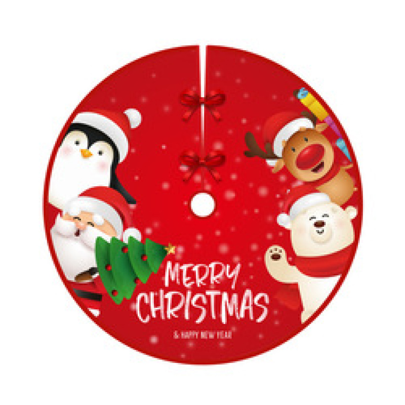 2022 New Christmas Tree Skirt Carpet Non-woven Fabric Christmas Tree Bottom Cover Mat Home New Year Navidad Party Ornaments