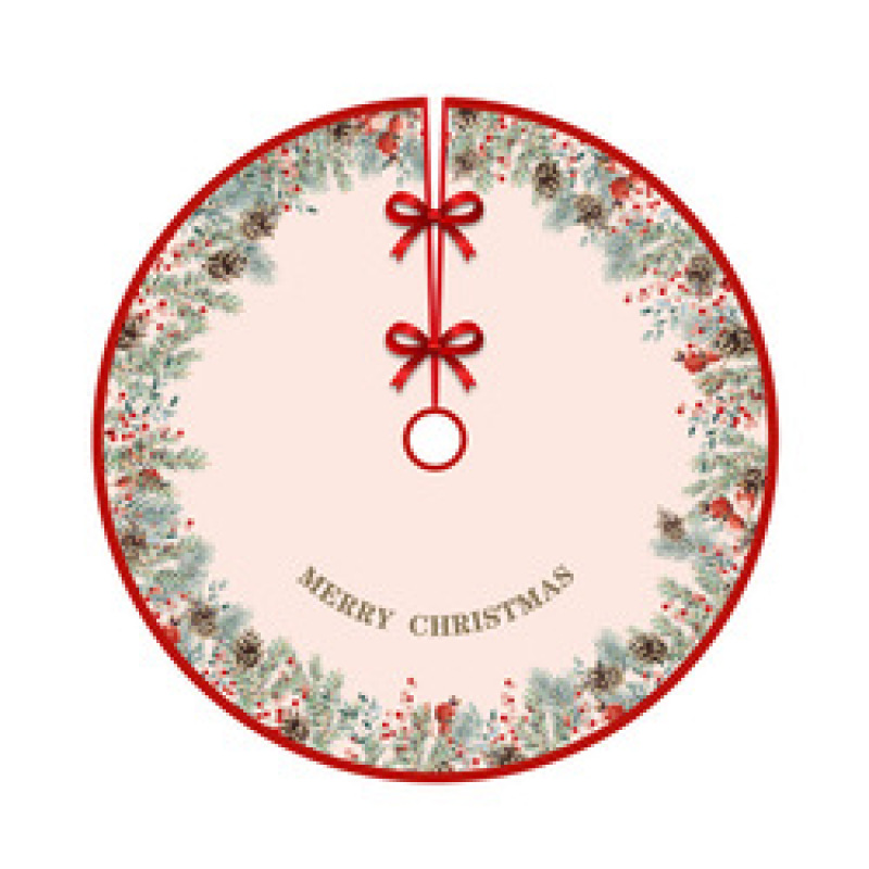 2022 New Christmas Tree Skirt Carpet Non-woven Fabric Christmas Tree Bottom Cover Mat Home New Year Navidad Party Ornaments
