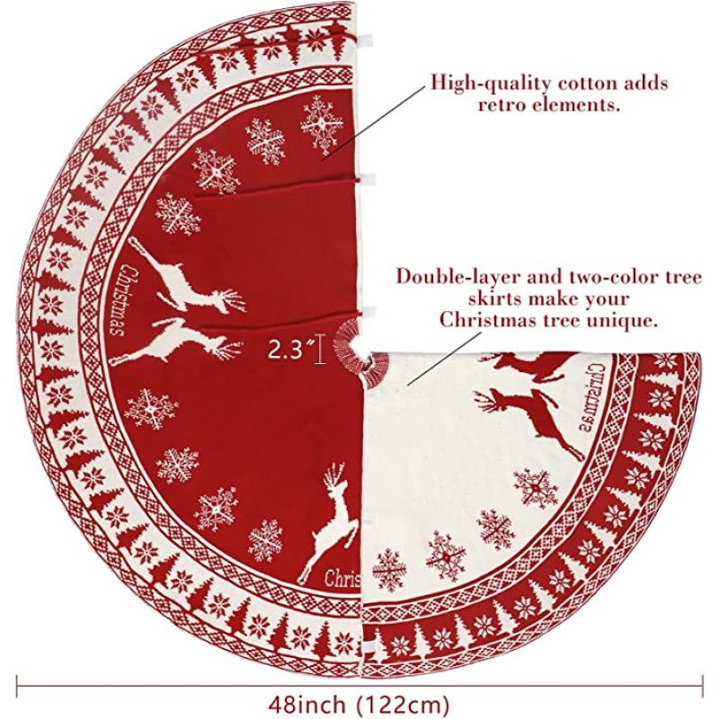 2022 New Christmas Tree Skirt Carpet Non-woven Fabric Christmas Tree Bottom Cover Mat Home New Year Navidad Party Ornaments