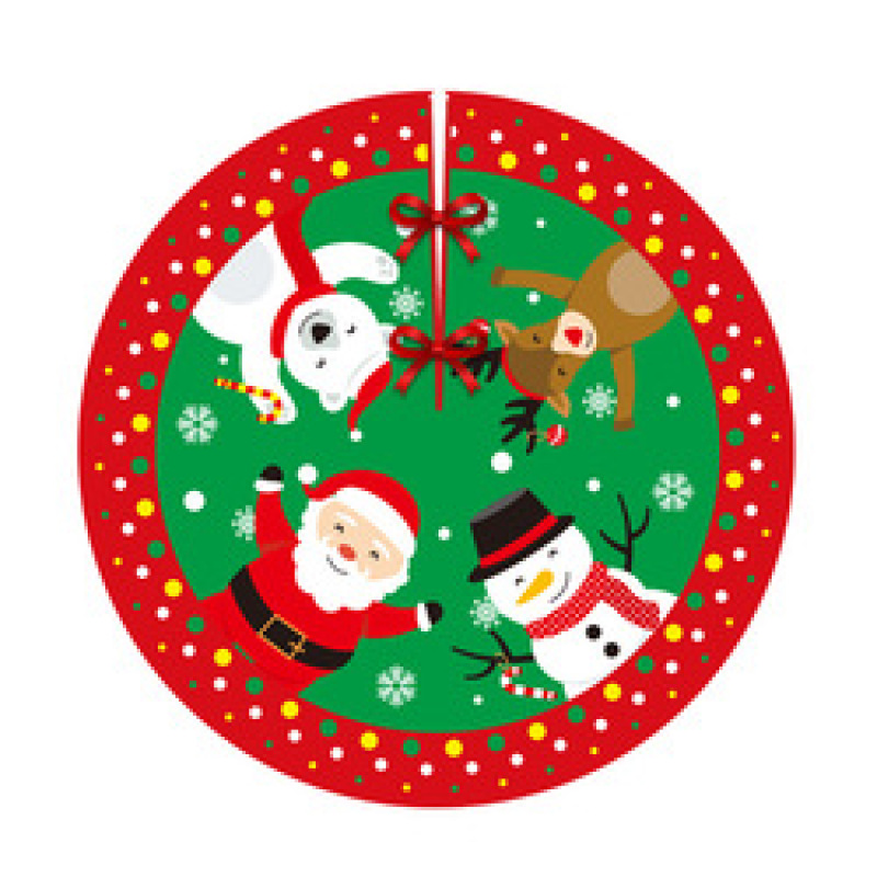 2022 New Christmas Tree Skirt Carpet Non-woven Fabric Christmas Tree Bottom Cover Mat Home New Year Navidad Party Ornaments