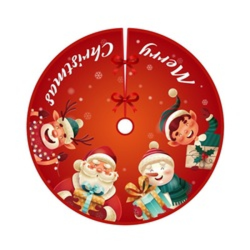 2022 New Christmas Tree Skirt Carpet Non-woven Fabric Christmas Tree Bottom Cover Mat Home New Year Navidad Party Ornaments