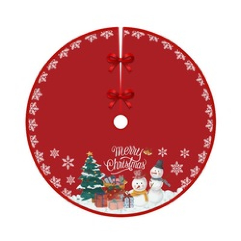 2022 New Christmas Tree Skirt Carpet Non-woven Fabric Christmas Tree Bottom Cover Mat Home New Year Navidad Party Ornaments