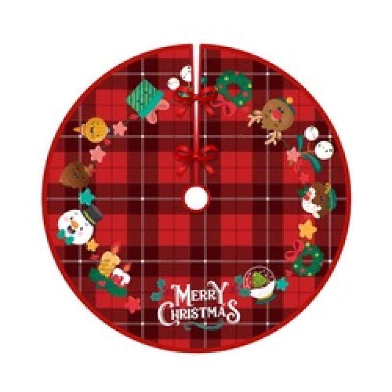 2022 New Christmas Tree Skirt Carpet Non-woven Fabric Christmas Tree Bottom Cover Mat Home New Year Navidad Party Ornaments
