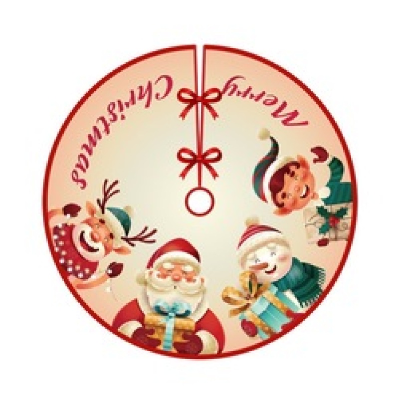 2022 New Christmas Tree Skirt Carpet Non-woven Fabric Christmas Tree Bottom Cover Mat Home New Year Navidad Party Ornaments
