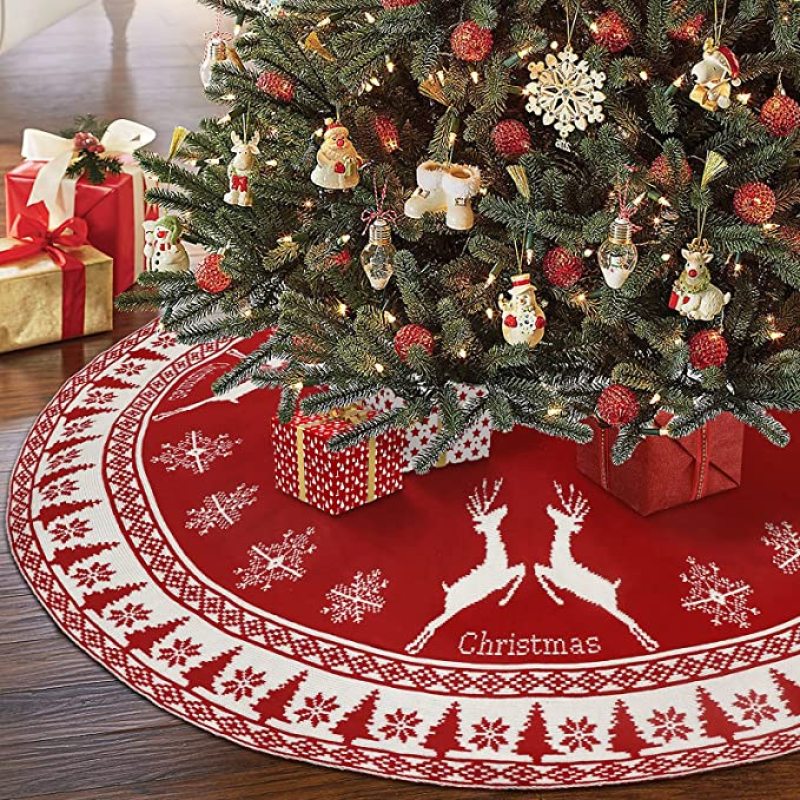 2022 New Christmas Tree Skirt Carpet Non-woven Fabric Christmas Tree Bottom Cover Mat Home New Year Navidad Party Ornaments