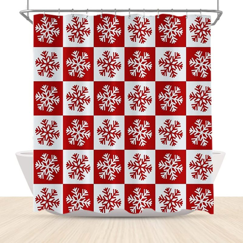 2022 Cheapest Shower Curtain Waterproof, Inexpensive 180*200 Christmas Truck Shower Curtain#