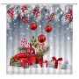 2022 Cheapest Shower Curtain Waterproof, Inexpensive 180*200 Christmas Truck Shower Curtain#