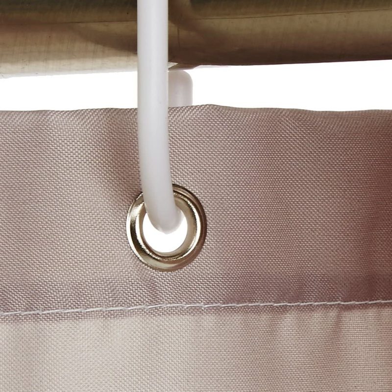 Hookless Shower Curtain with Snap On Rings with  No Liner Needed | Fast and Easy Installation