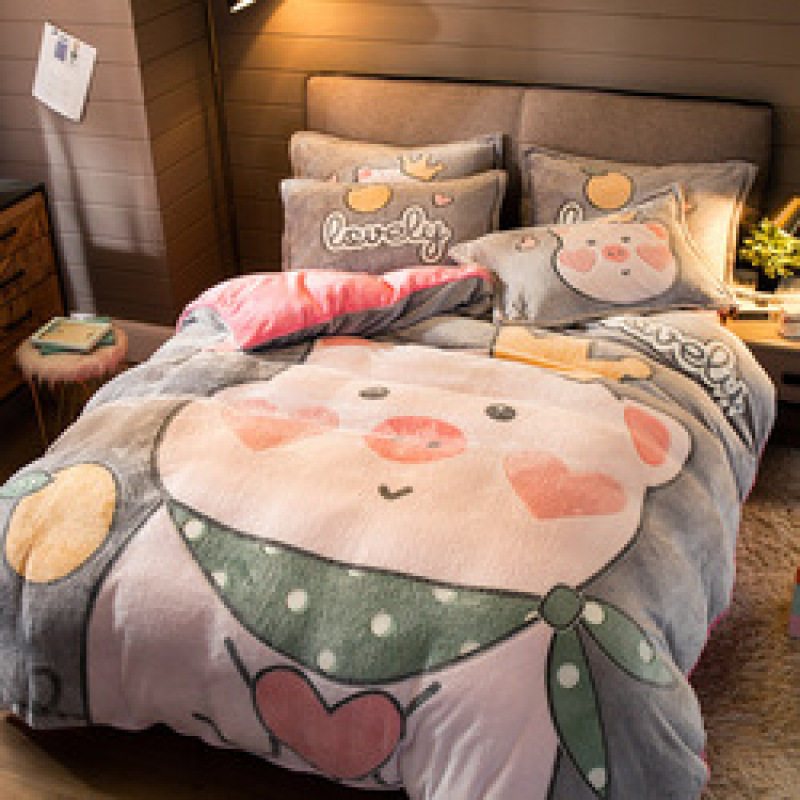 Home Coral Fleece Bedding Sets, Cheap Winter Bedding Set/