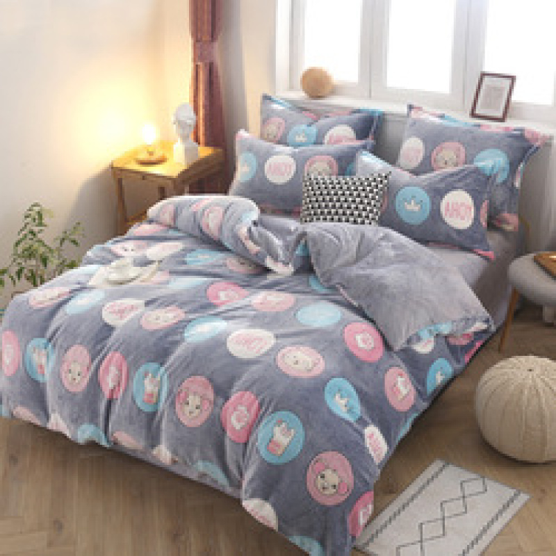 Home Coral Fleece Bedding Sets, Cheap Winter Bedding Set/