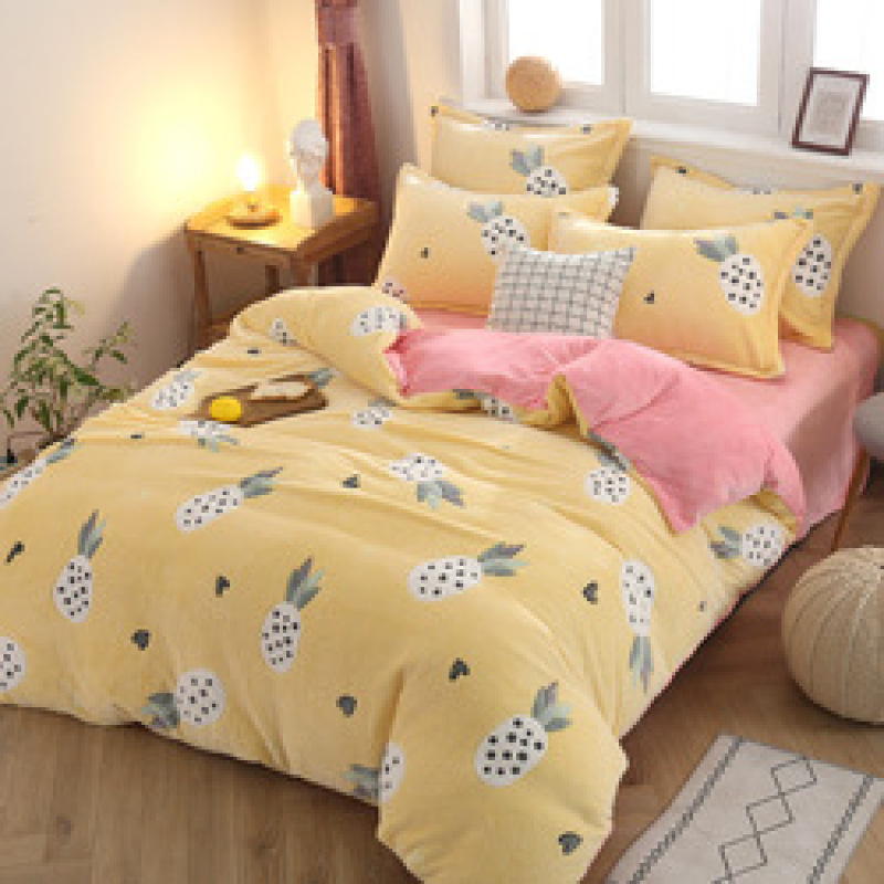 Home Coral Fleece Bedding Sets, Cheap Winter Bedding Set/