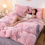 Home Coral Fleece Bedding Sets, Cheap Winter Bedding Set/