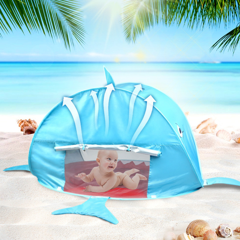 Baby Beach Tent Children Waterproof Pop Up sun Awning Tent UV-protecting Sunshelter with Pool Kid Outdoor Camping Sunshade Beach