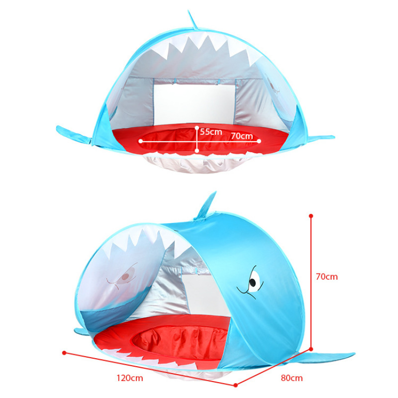 Baby Beach Tent Children Waterproof Pop Up sun Awning Tent UV-protecting Sunshelter with Pool Kid Outdoor Camping Sunshade Beach
