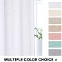Natural Linen Sheer Curtains Bedroom Living Room Textured Open Weave Linen Semi Sheer Curtain , Nickel Grommet Sheer Curtain/