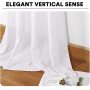 Natural Linen Sheer Curtains Bedroom Living Room Textured Open Weave Linen Semi Sheer Curtain , Nickel Grommet Sheer Curtain/
