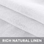Natural Linen Sheer Curtains Bedroom Living Room Textured Open Weave Linen Semi Sheer Curtain , Nickel Grommet Sheer Curtain/