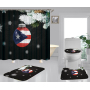2022 Luxury 3D Shower Curtain, Popular 180*200 Puerto Rico Flag Shower Curtain Set#
