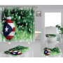 2022 Luxury 3D Shower Curtain, Popular 180*200 Puerto Rico Flag Shower Curtain Set#