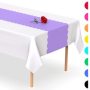 Disposable Table Runner 5 Pack 14 x 108 inch, Black White Shape Plastic Table Runner for Your Party Table#