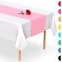 Disposable Table Runner 5 Pack 14 x 108 inch, Black White Shape Plastic Table Runner for Your Party Table#