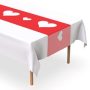 Disposable Table Runner 5 Pack 14 x 108 inch, Black White Shape Plastic Table Runner for Your Party Table#