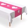 Disposable Table Runner 5 Pack 14 x 108 inch, Black White Shape Plastic Table Runner for Your Party Table#