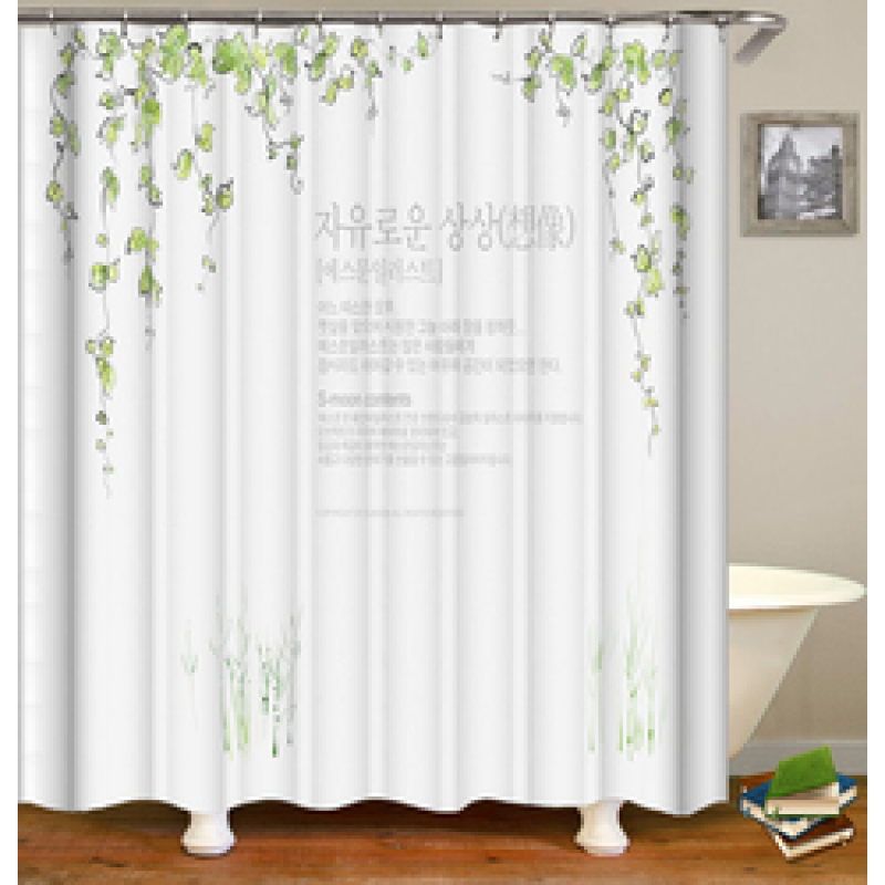 Drop Shipping Valentine's Day Gift Wedding Design Romantic Shower Curtain Printing Mildew Resistant Custom Shower Curtain#