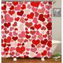 Drop Shipping Valentine's Day Gift Wedding Design Romantic Shower Curtain Printing Mildew Resistant Custom Shower Curtain#