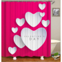 Drop Shipping Valentine's Day Gift Wedding Design Romantic Shower Curtain Printing Mildew Resistant Custom Shower Curtain#