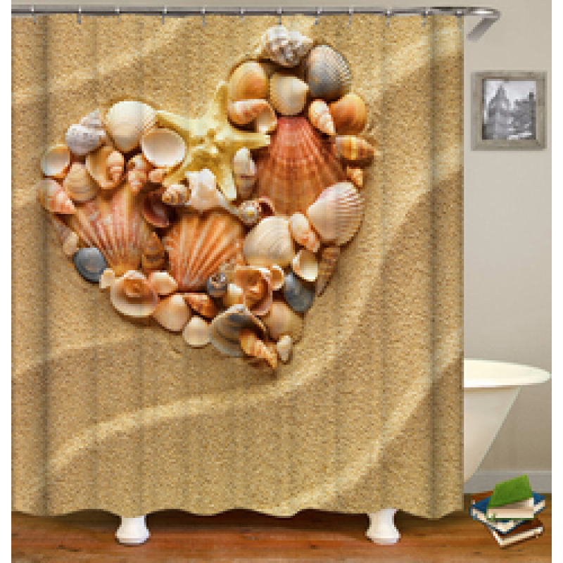 Drop Shipping Valentine's Day Gift Wedding Design Romantic Shower Curtain Printing Mildew Resistant Custom Shower Curtain#