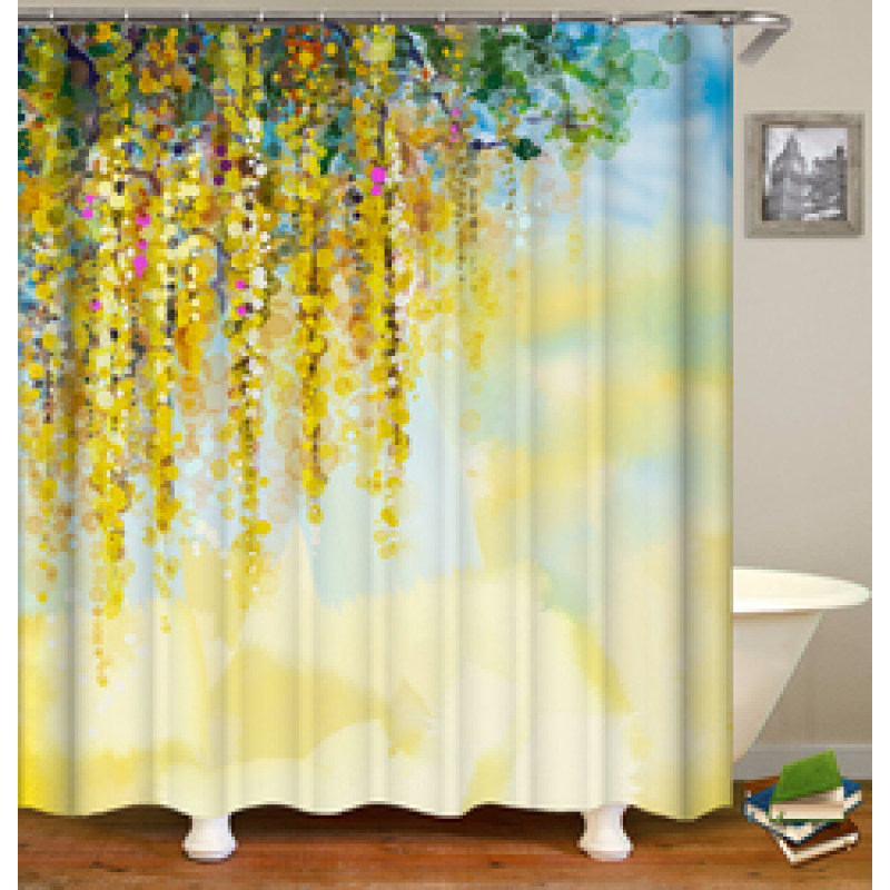 Drop Shipping Valentine's Day Gift Wedding Design Romantic Shower Curtain Printing Mildew Resistant Custom Shower Curtain#