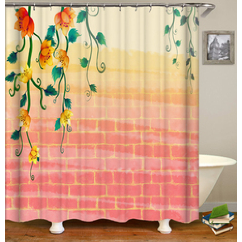 Drop Shipping Valentine's Day Gift Wedding Design Romantic Shower Curtain Printing Mildew Resistant Custom Shower Curtain#