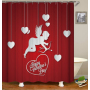 Drop Shipping Valentine's Day Gift Wedding Design Romantic Shower Curtain Printing Mildew Resistant Custom Shower Curtain#