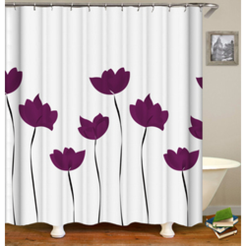 Drop Shipping Valentine's Day Gift Wedding Design Romantic Shower Curtain Printing Mildew Resistant Custom Shower Curtain#