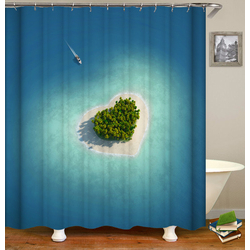 Drop Shipping Valentine's Day Gift Wedding Design Romantic Shower Curtain Printing Mildew Resistant Custom Shower Curtain#
