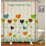 Drop Shipping Valentine's Day Gift Wedding Design Romantic Shower Curtain Printing Mildew Resistant Custom Shower Curtain#