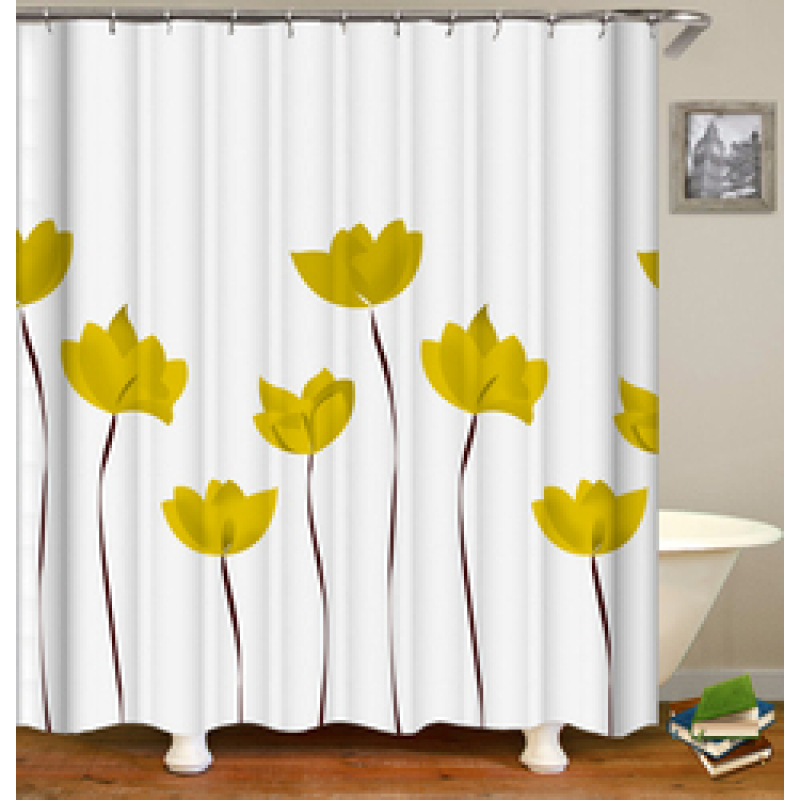 Drop Shipping Valentine's Day Gift Wedding Design Romantic Shower Curtain Printing Mildew Resistant Custom Shower Curtain#