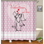 Drop Shipping Valentine's Day Gift Wedding Design Romantic Shower Curtain Printing Mildew Resistant Custom Shower Curtain#