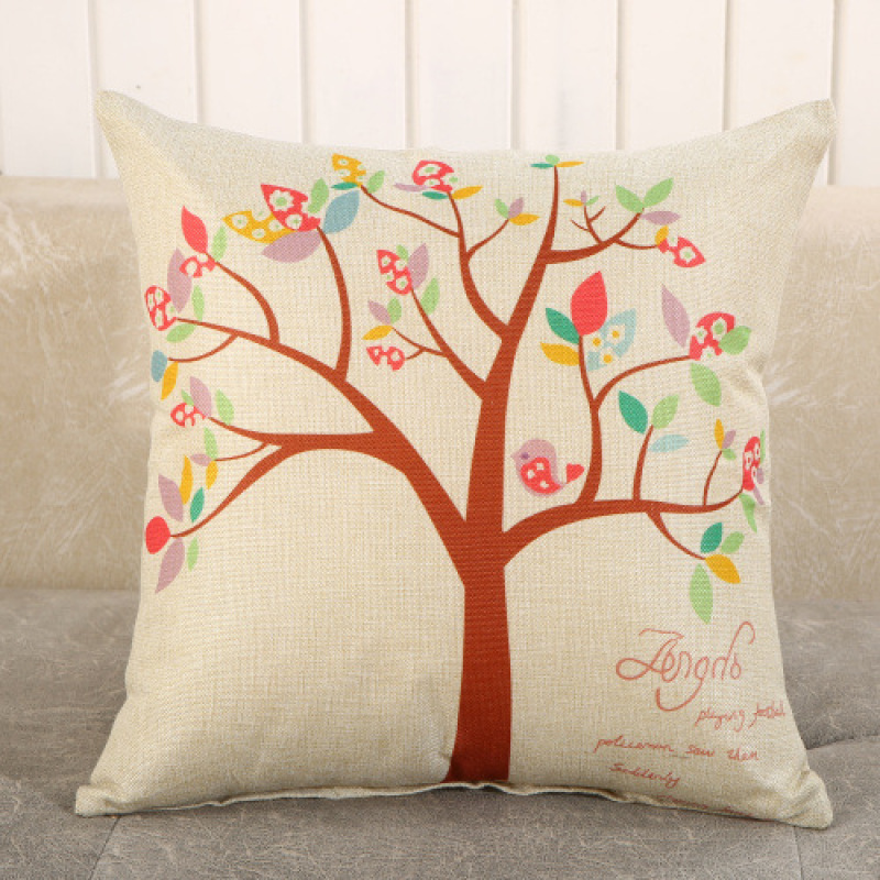 Green Leaf Cushion Cover Pillow,Digital Printing Soft Cushion/