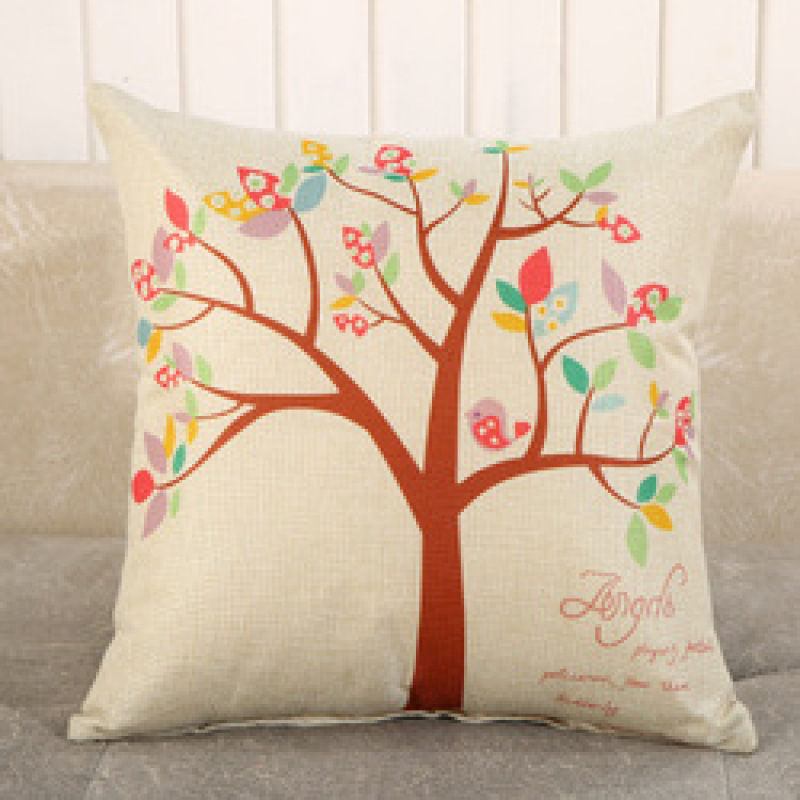 Green Leaf Cushion Cover Pillow,Digital Printing Soft Cushion/