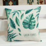 Green Leaf Cushion Cover Pillow,Digital Printing Soft Cushion/
