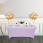 Hot Selling Ultra High Elastic Waterproof Dustproof Solid color spandex lilac tablecloth For Kitchen Party Living room