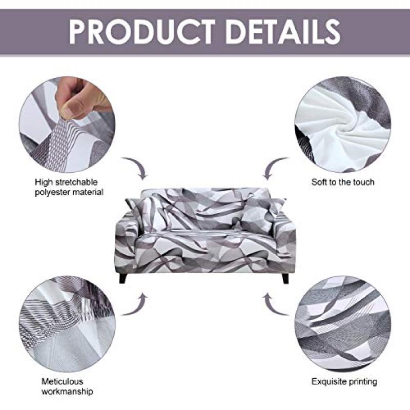 Printed Sofa Cover 3 2 1 Seater,  Sofa Covers Elastic Stretch Slipcover#