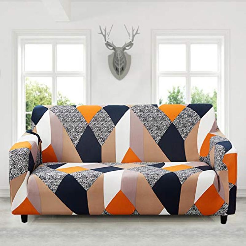 Printed Sofa Cover 3 2 1 Seater,  Sofa Covers Elastic Stretch Slipcover#