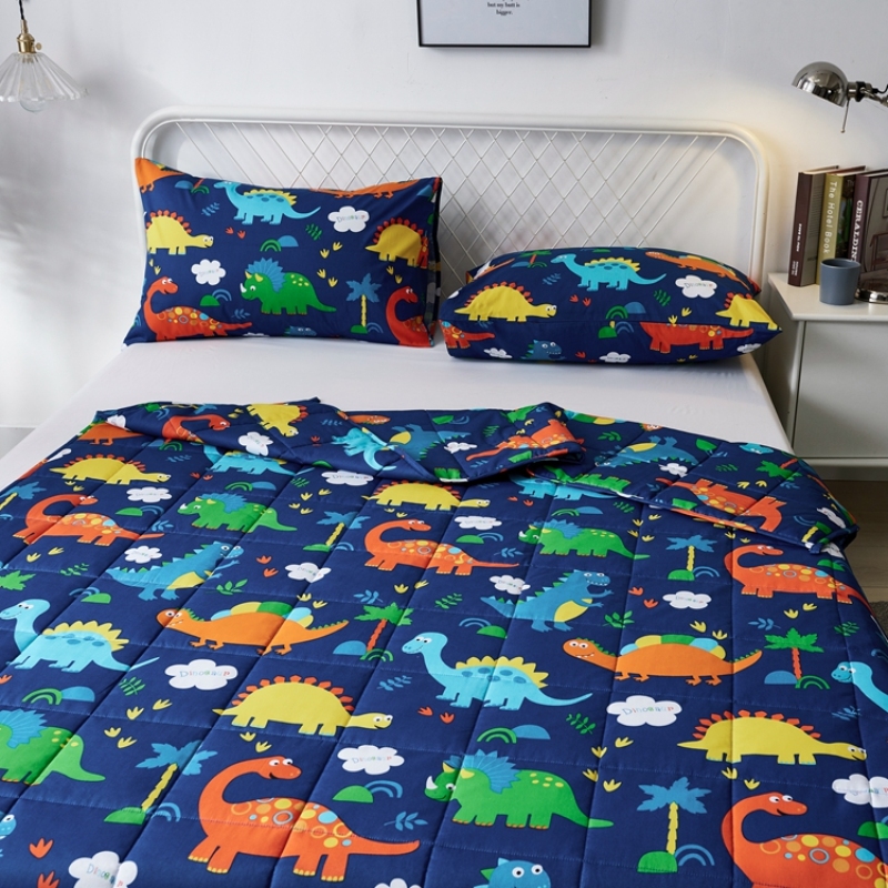 New Adult 100% Cotton Weighted Blankets, Low MOQ Customized Printing Manufacturers Printed Blankets In Bulk/