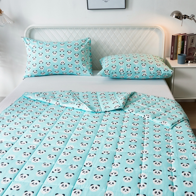 New Adult 100% Cotton Weighted Blankets, Low MOQ Customized Printing Manufacturers Printed Blankets In Bulk/