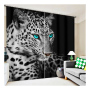 Black White Leopard Modern 3D Painting Blackout Curtains,Ready Made Homes Living Room Door Curtains$