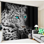 Black White Leopard Modern 3D Painting Blackout Curtains,Ready Made Homes Living Room Door Curtains$