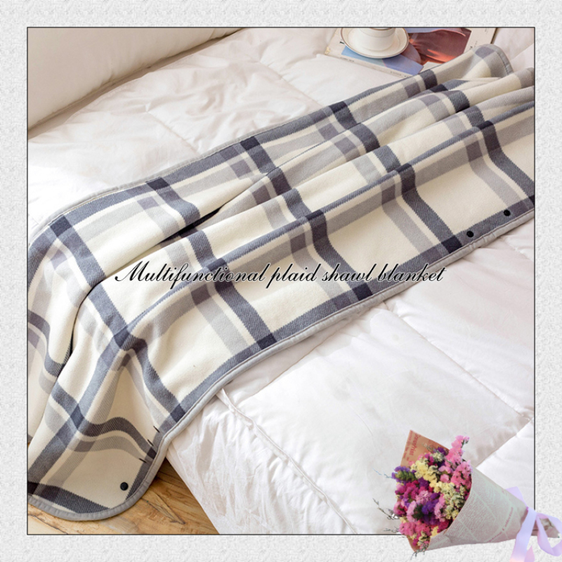 High quality Shawl blanket office, coral fleece shawl blanket office nap blanket for living room/